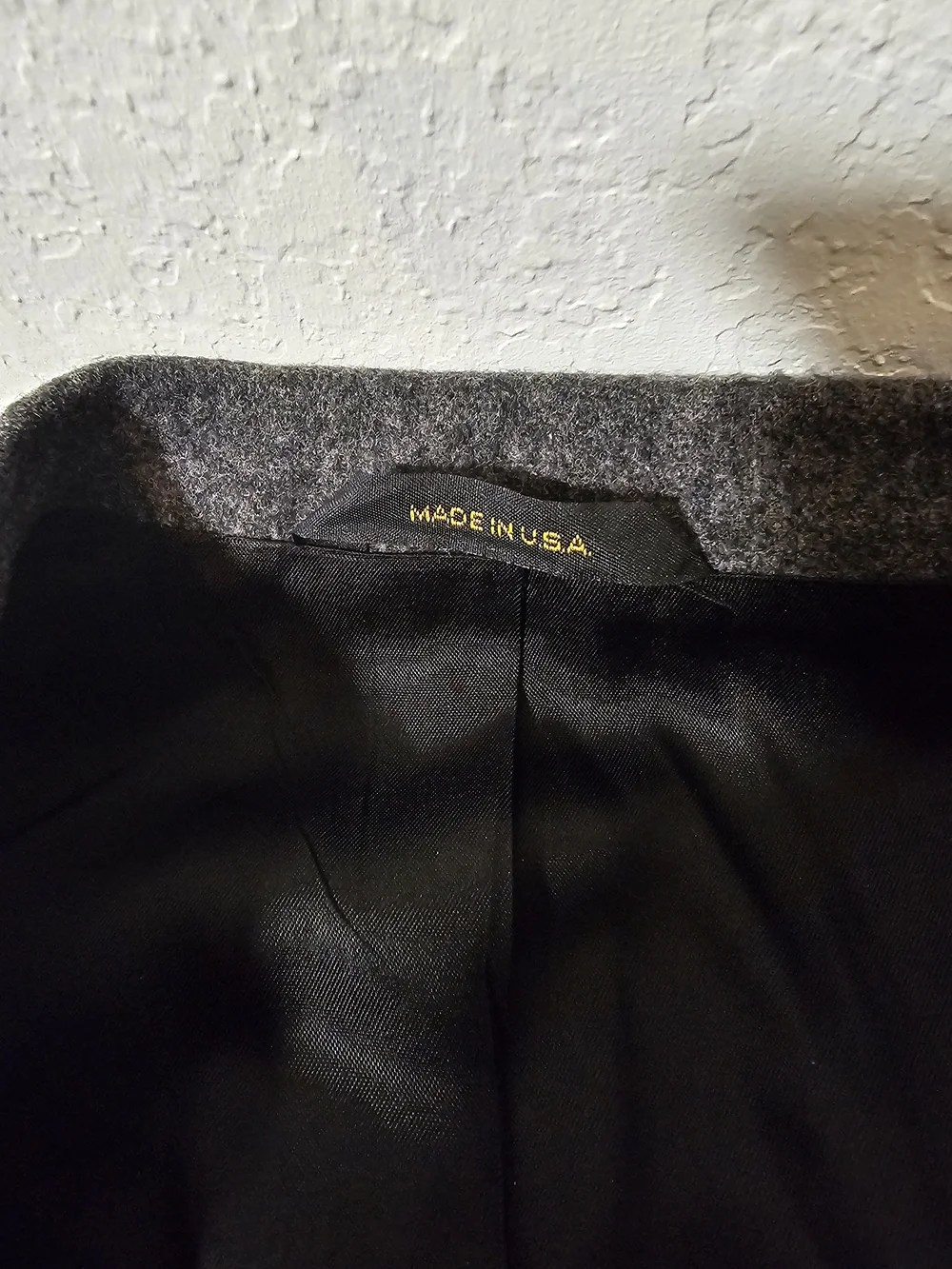 Haggar Gray Tweed Wool Suit Jacket 40R Regular Fit 2-Button Notch Lapel